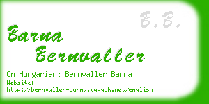 barna bernvaller business card